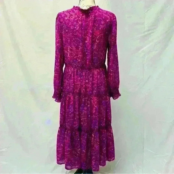 Beach Lunch Lounge Collection Med Long Sleeves Sheer Coverup Maxi Dress - Picture 6 of 16